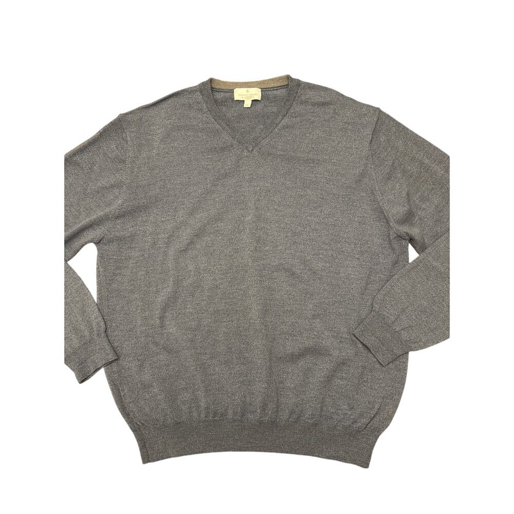 Men's Toscano Firenze Blue Wool V-Neck Sweater Size XXL